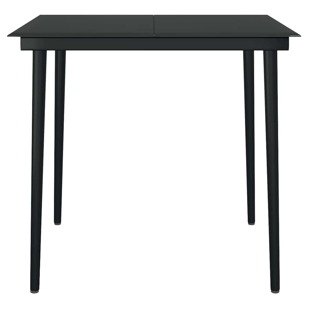 Set da Pranzo da Giardino 3 pz Marrone in Polyrattan Vetro