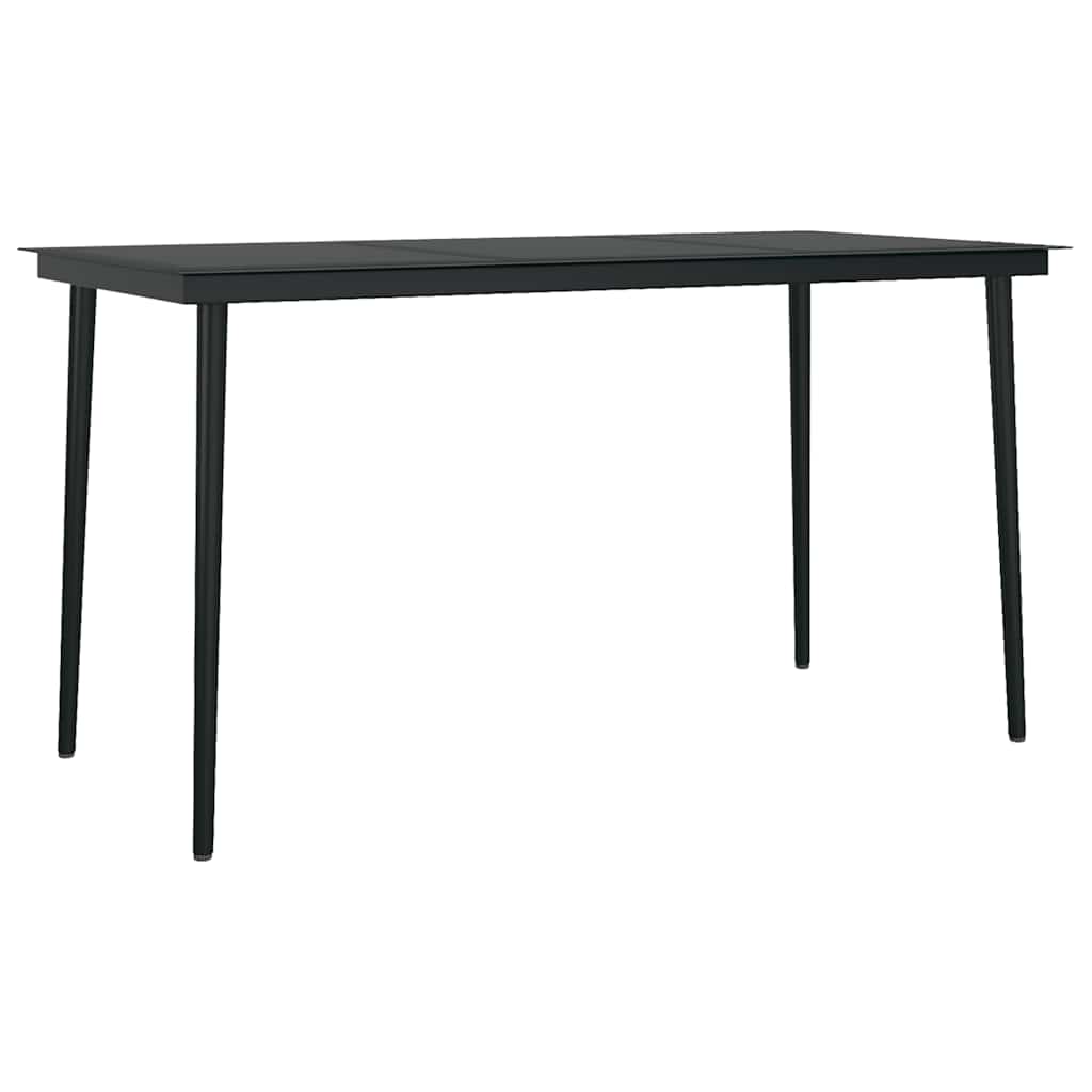 Set da Pranzo da Giardino 5pz Polyrattan Vetro