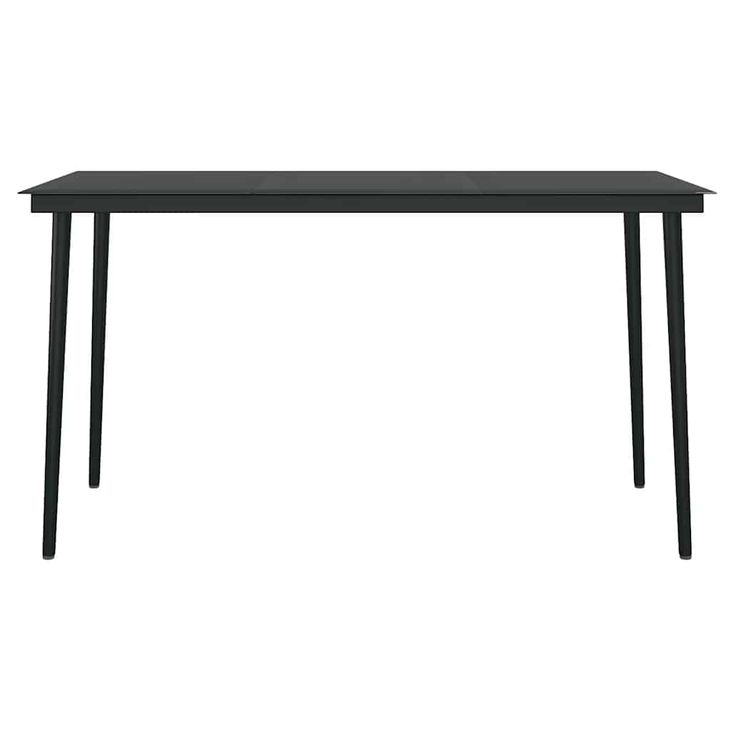 Set da Pranzo da Giardino 5pz Polyrattan Vetro