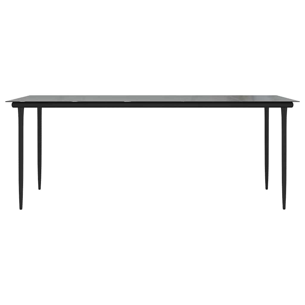 Set da Pranzo da Giardino 9 pz Polyrattan Vetro