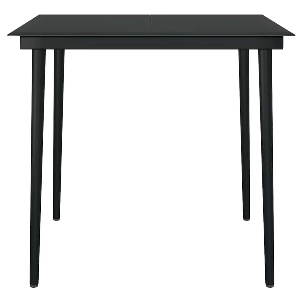 Set da Pranzo da Giardino 3 pz con Cuscini Polyrattan Vetro