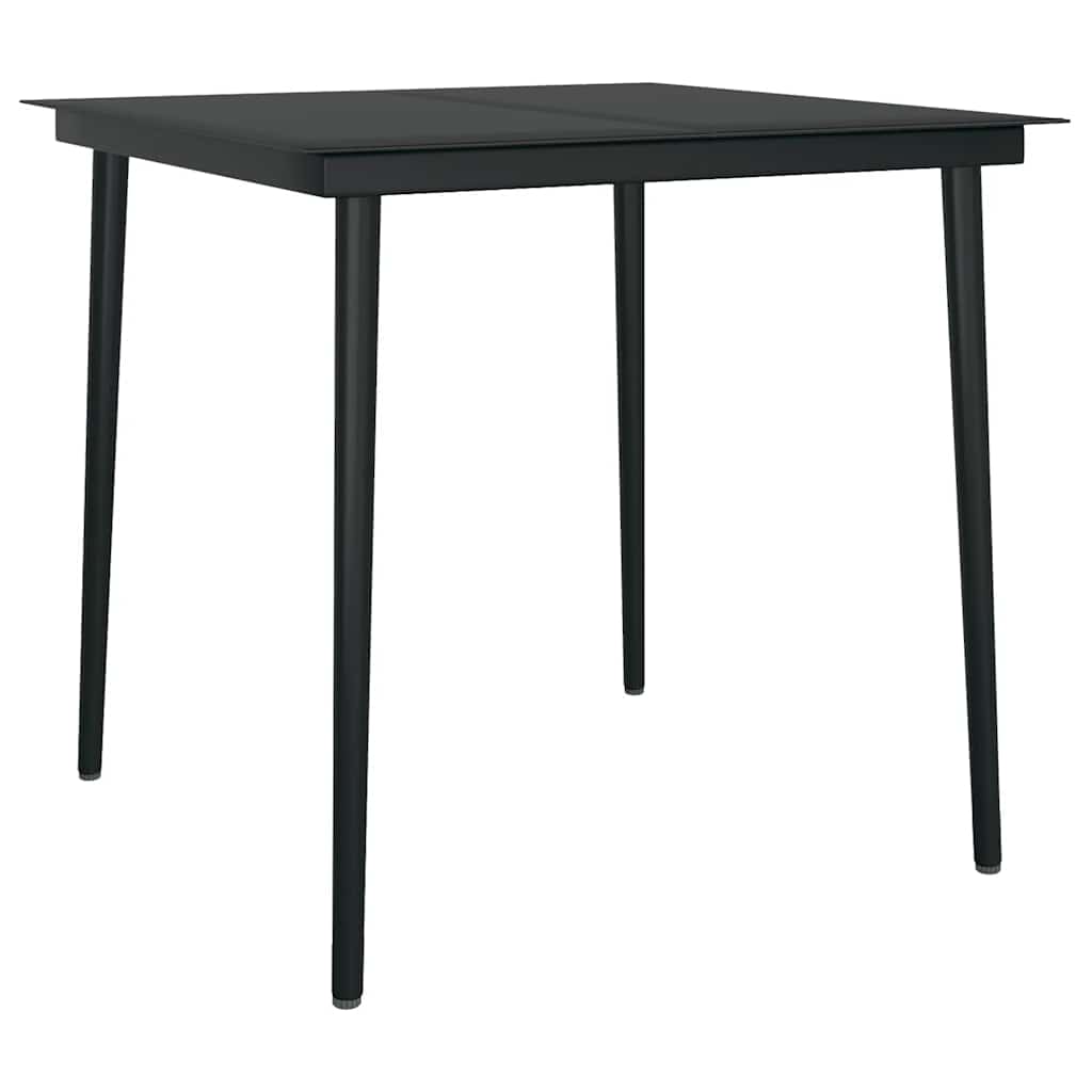 Set da Pranzo da Giardino 5pz con Cuscini Polyrattan Vetro