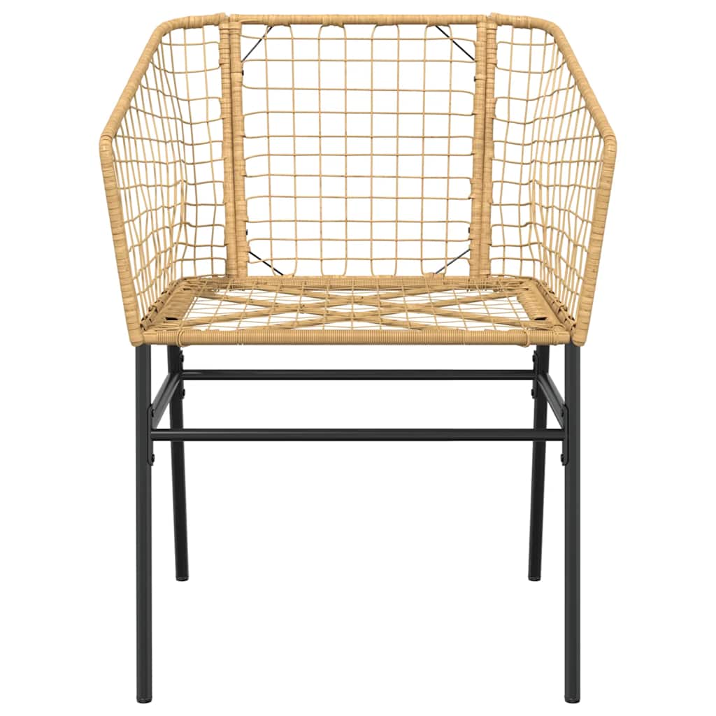 Set da Pranzo da Giardino 9 pz Polyrattan Vetro
