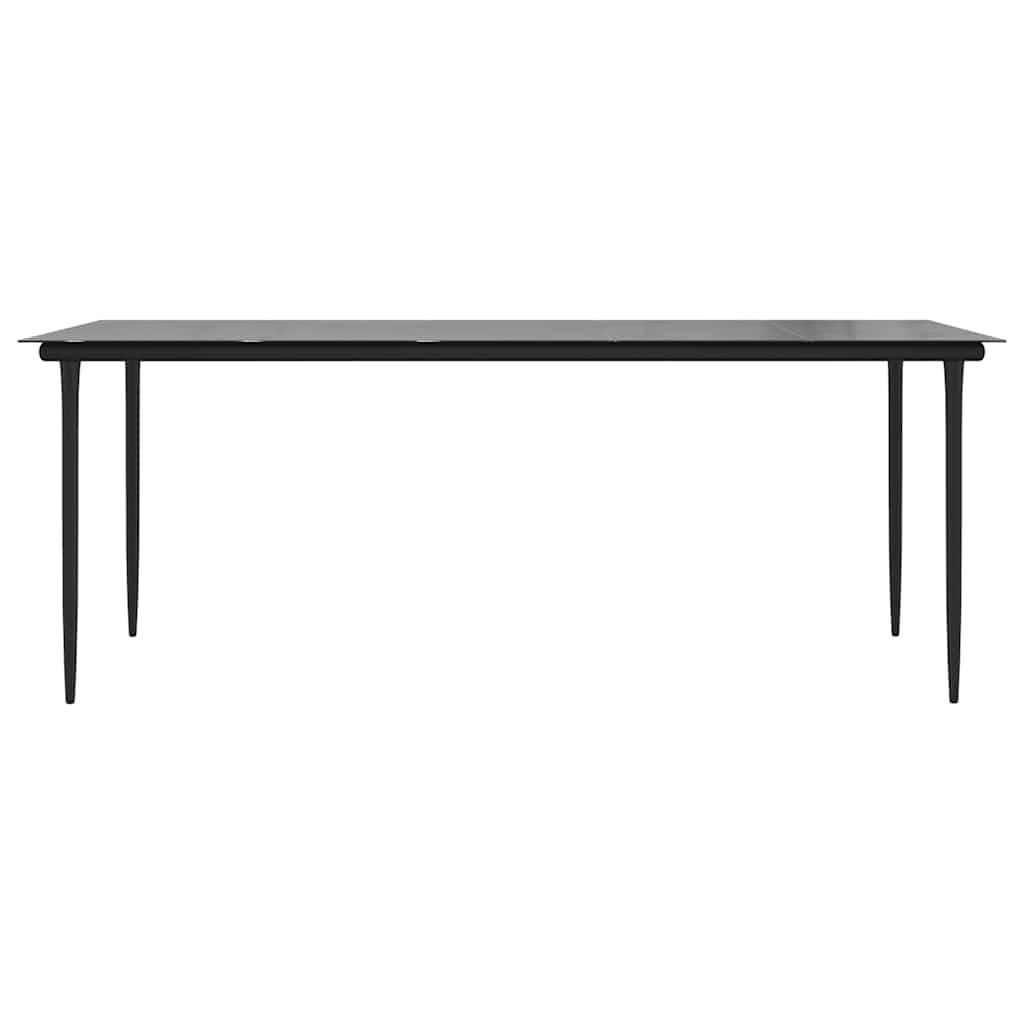 Set da Pranzo da Giardino 9 pz Polyrattan Vetro