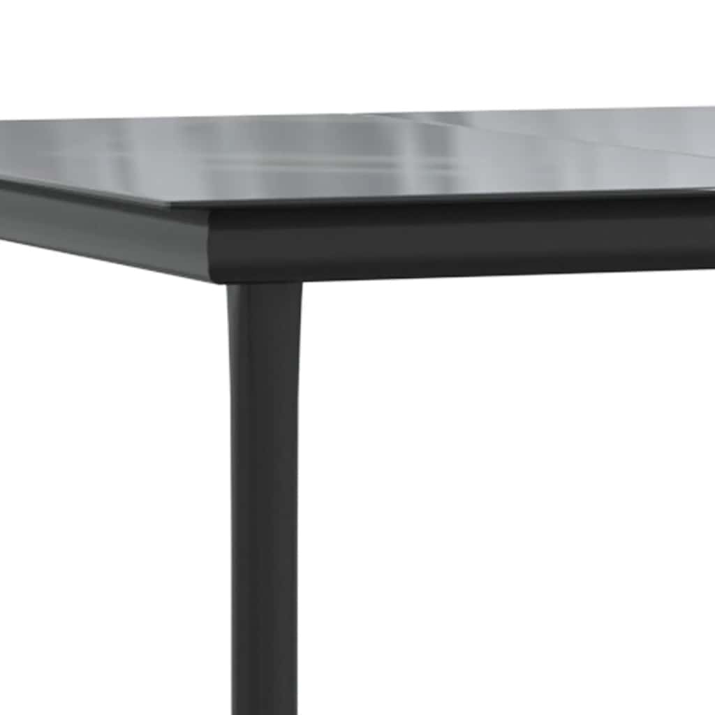 Set da Pranzo da Giardino 9 pz Polyrattan Vetro