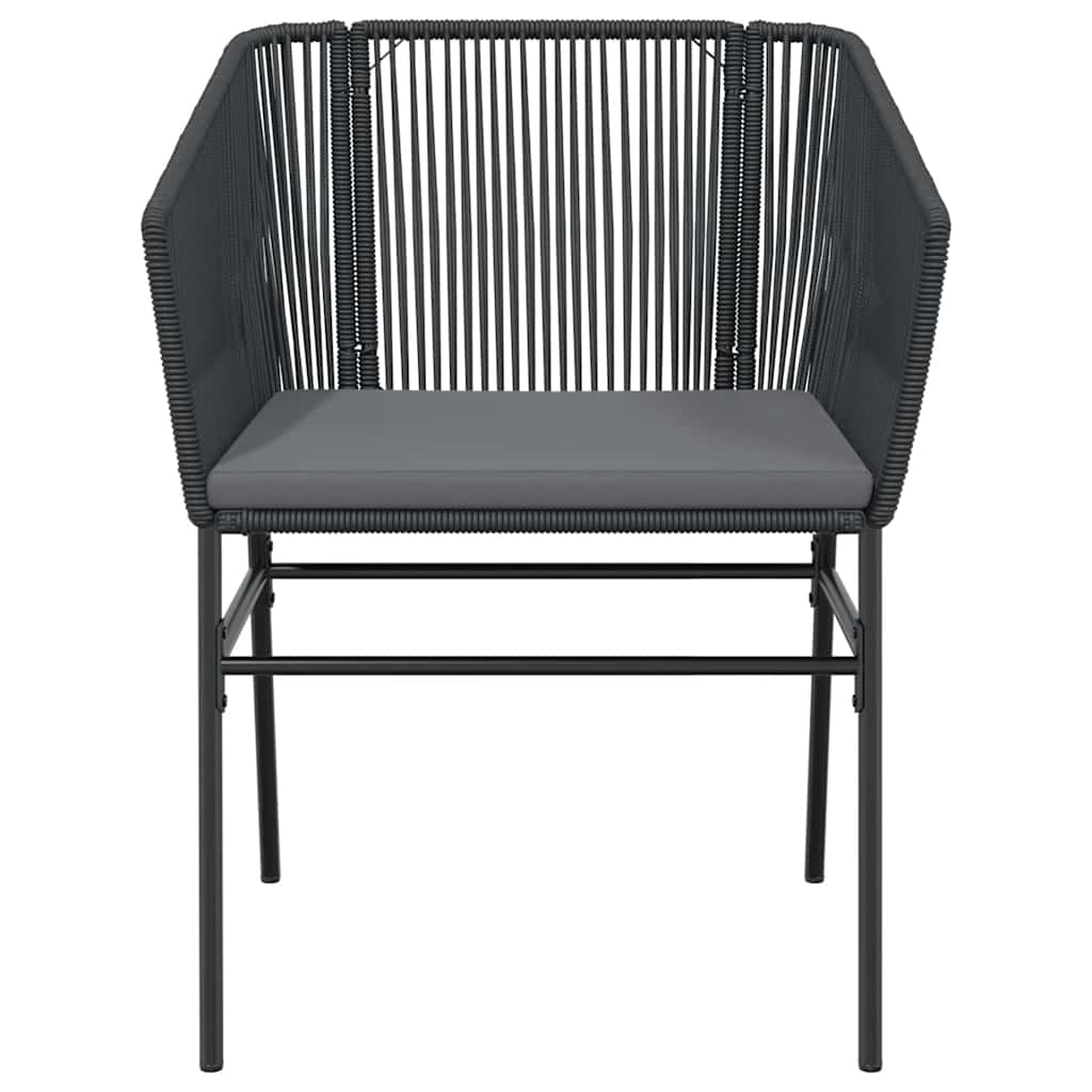 Set da Pranzo da Giardino con Cuscini 5 pz Polyrattan Vetro