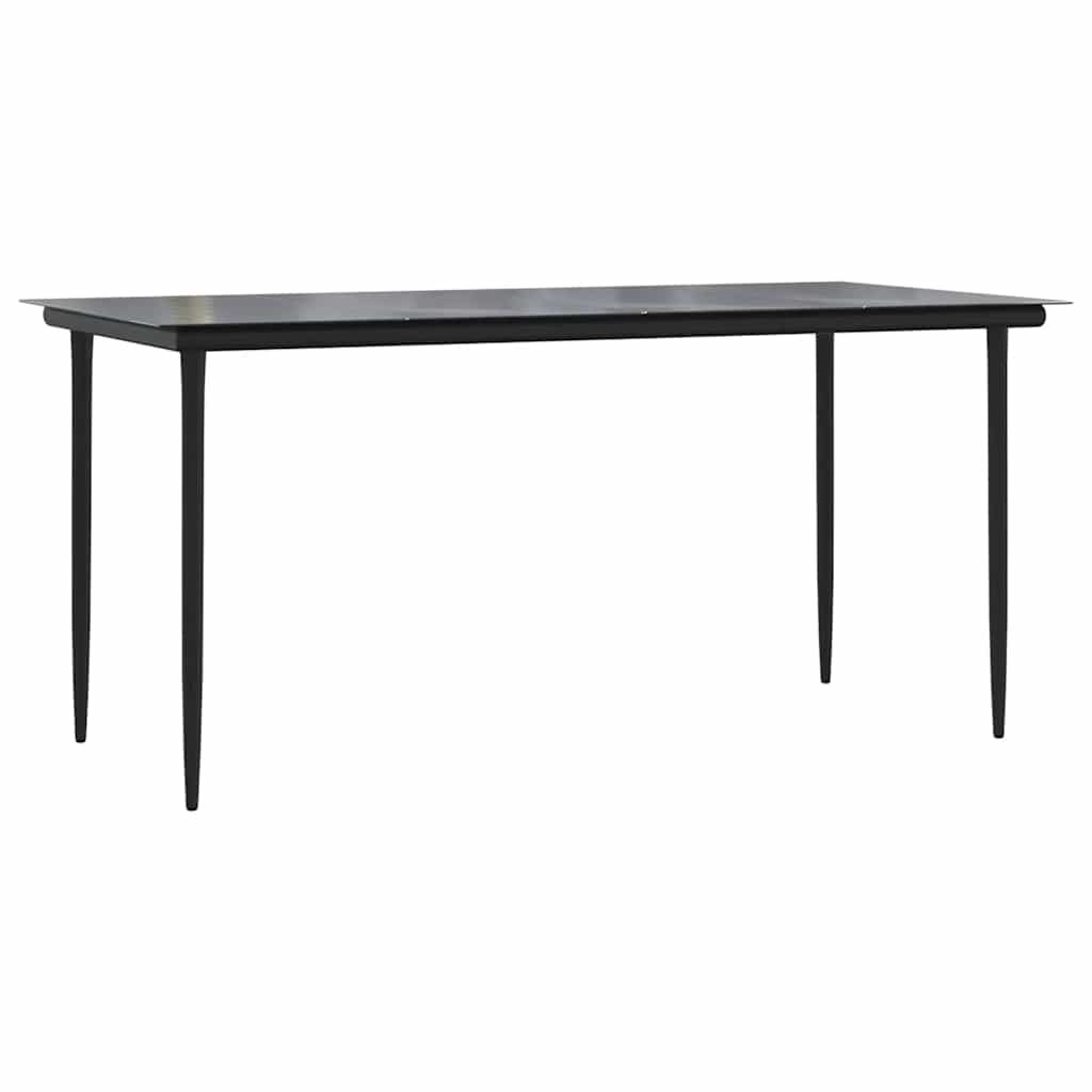 Set da Pranzo da Giardino con Cuscini 5 pz Polyrattan Vetro