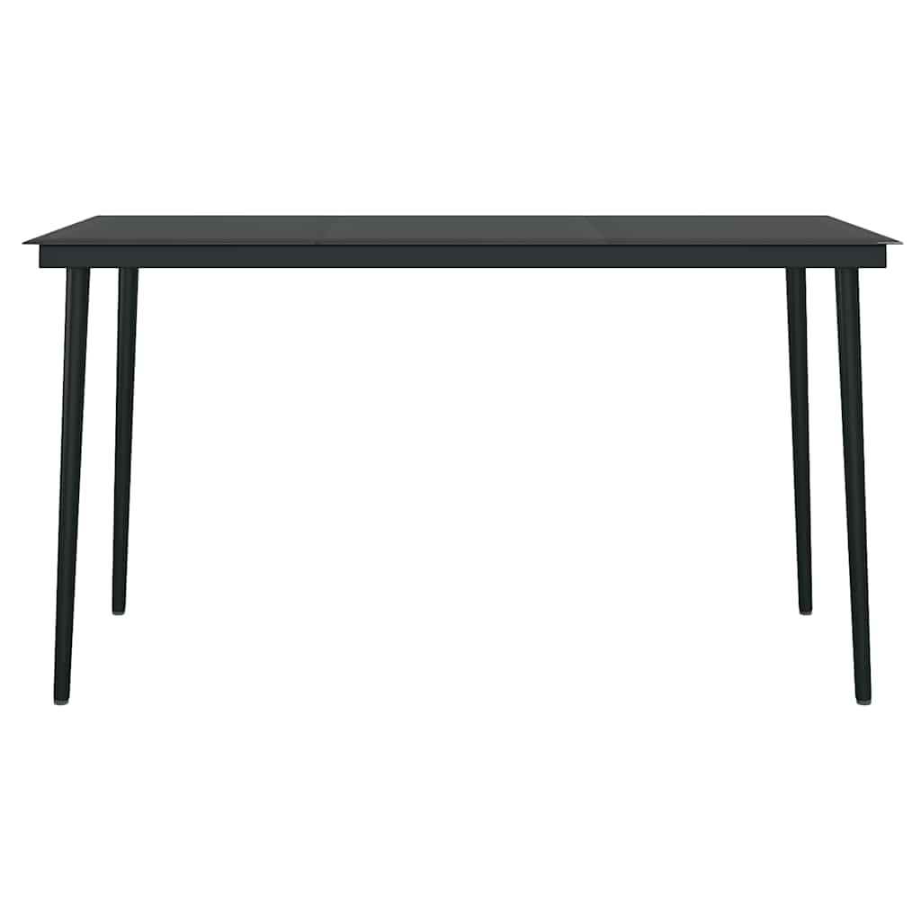 Set da Pranzo da Giardino 5pz con Cuscini Polyrattan Vetro