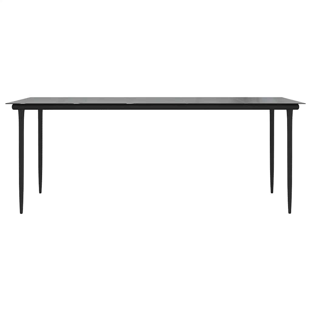 Set da Pranzo da Giardino 9 pz con Cuscini Polyrattan Vetro