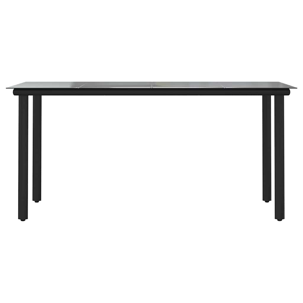 Set da Pranzo da Giardino 5pz con Cuscini Polyrattan Vetro