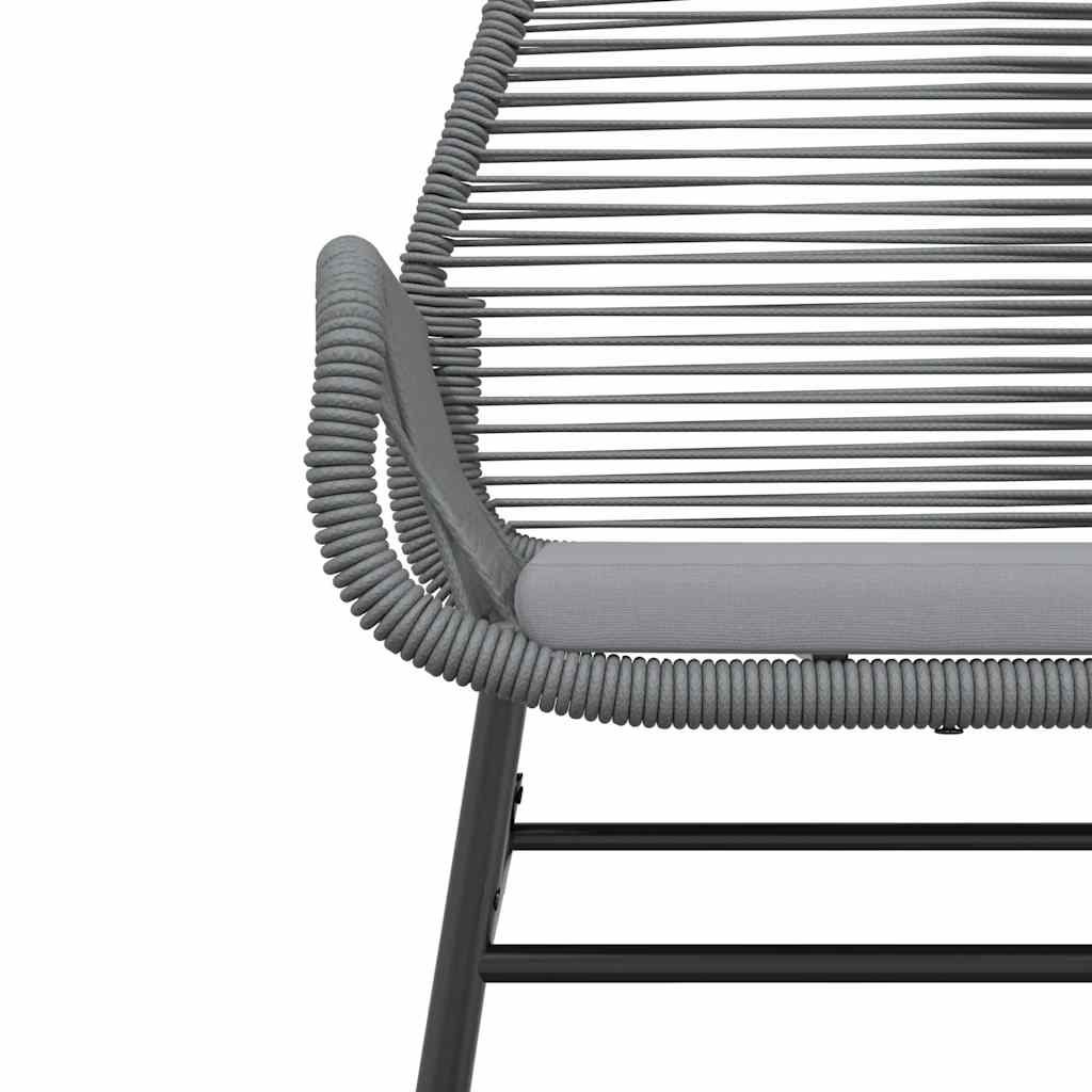 Set da Pranzo da Giardino 3 pz con Cuscini in Polyrattan Vetro