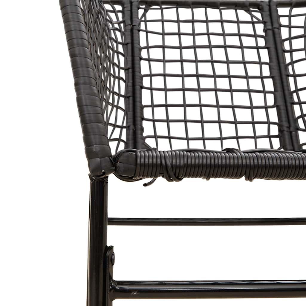 Set da Pranzo da Giardino 9 pz Polyrattan Vetro