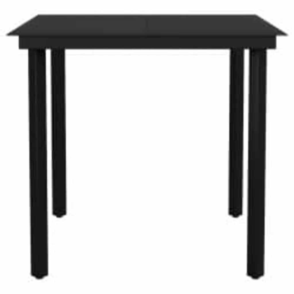 Set da Pranzo da Giardino 3 pz Marrone in Polyrattan Vetro