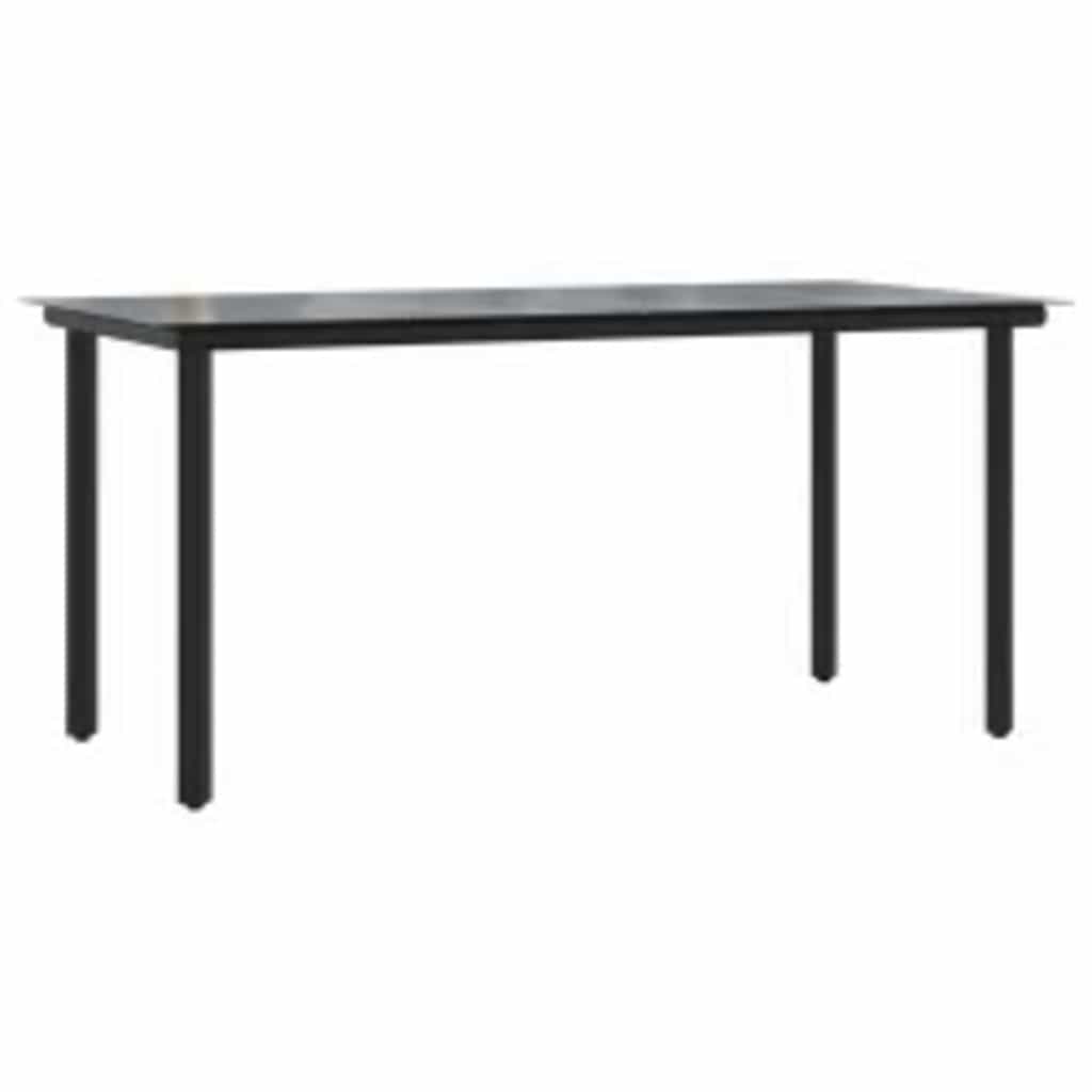 Set Pranzo da Giardino 7pz Marrone Polyrattan Vetro