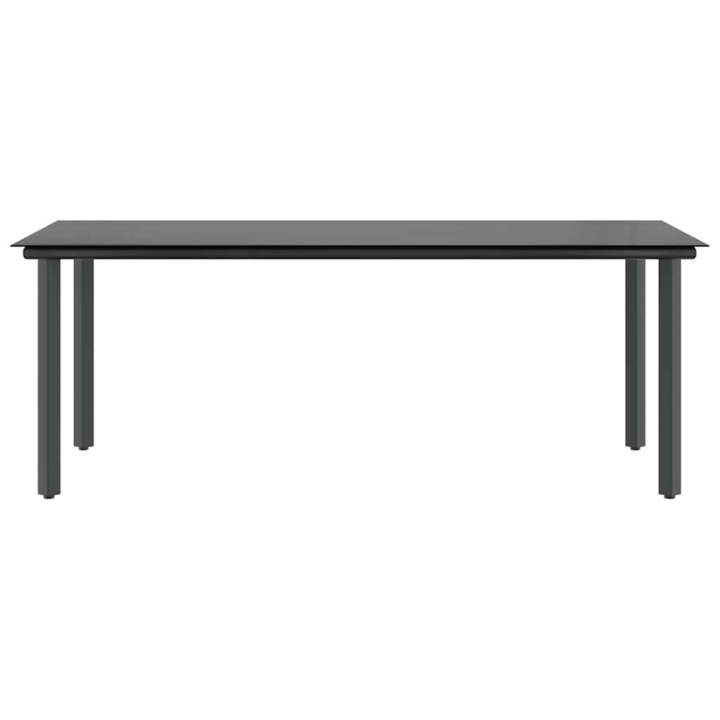 Set Pranzo da Giardino 7pz Marrone Polyrattan Vetro
