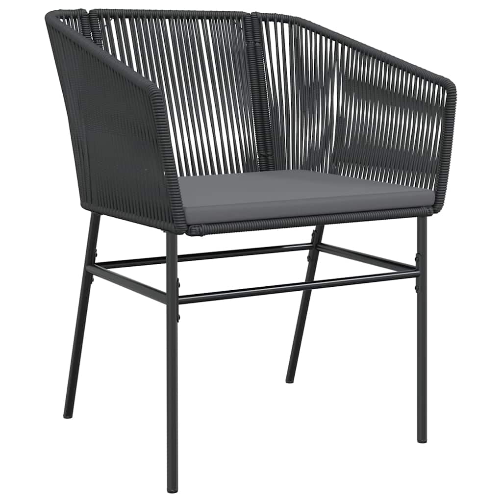Set da Pranzo da Giardino 9 pz con Cuscini Polyrattan Vetro