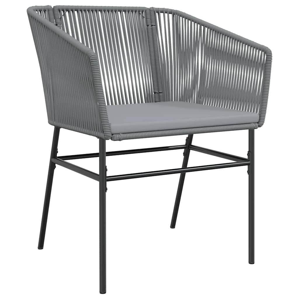 Set da Pranzo da Giardino 7 pz con Cuscini Polyrattan Vetro