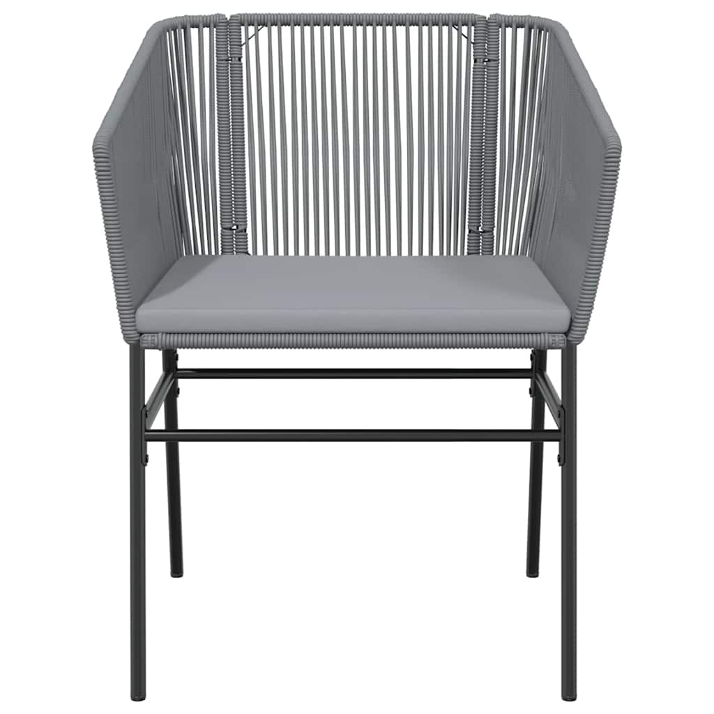Set da Pranzo da Giardino 7 pz con Cuscini Polyrattan Vetro