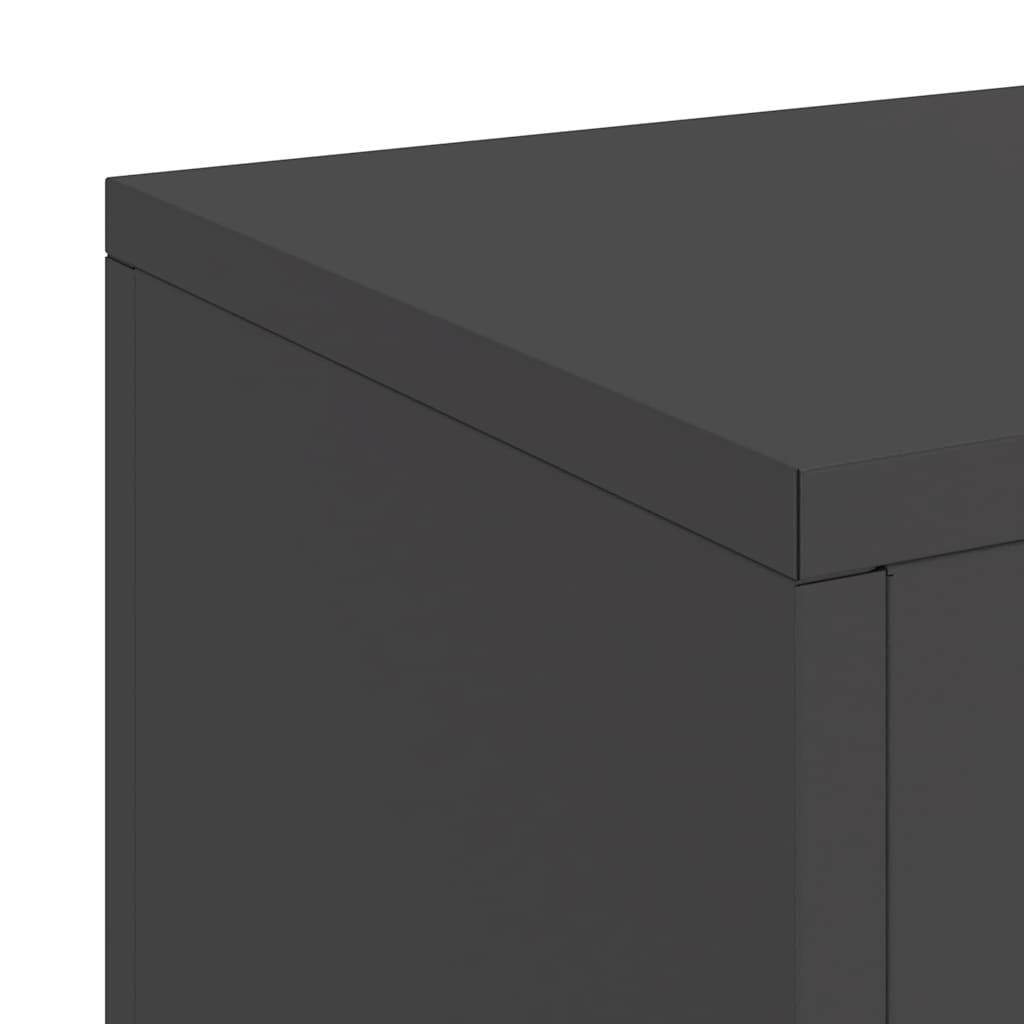 Supporti per piante 2 pcs Nero 24 x 24 x 35 cm Acciaio