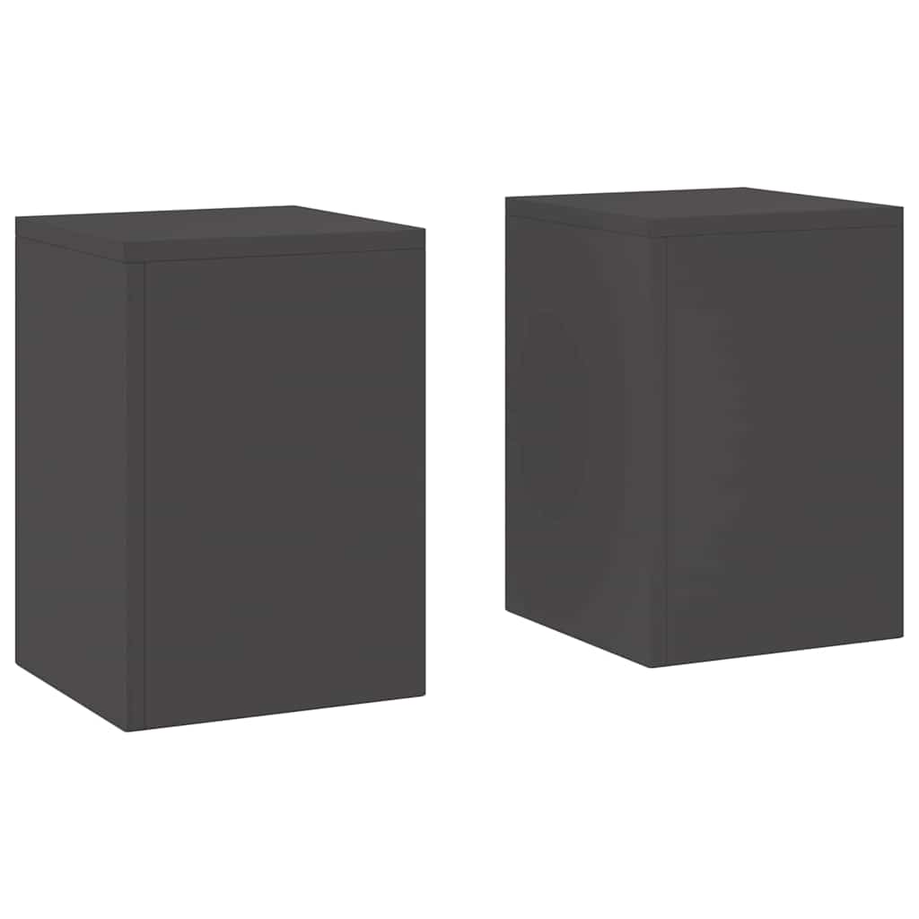 Supporti per piante 2 pcs Nero 24 x 24 x 35 cm Acciaio