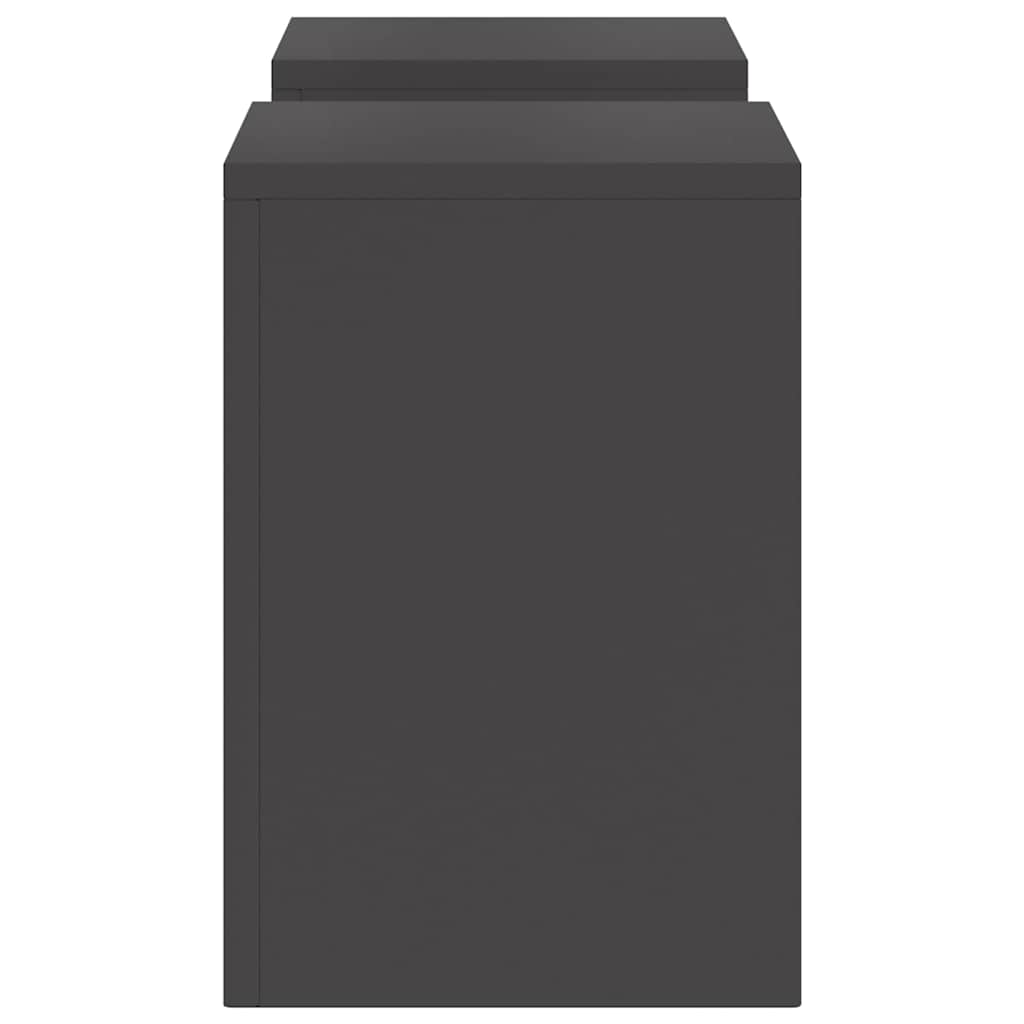 Supporti per piante 2 pcs Nero 24 x 24 x 35 cm Acciaio