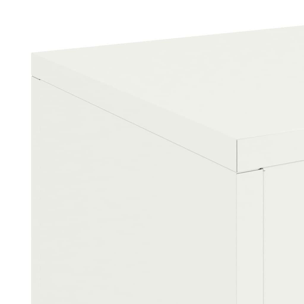 Supporti per piante 2 pcs Bianco 24 x 24 x 35 cm Acciaio