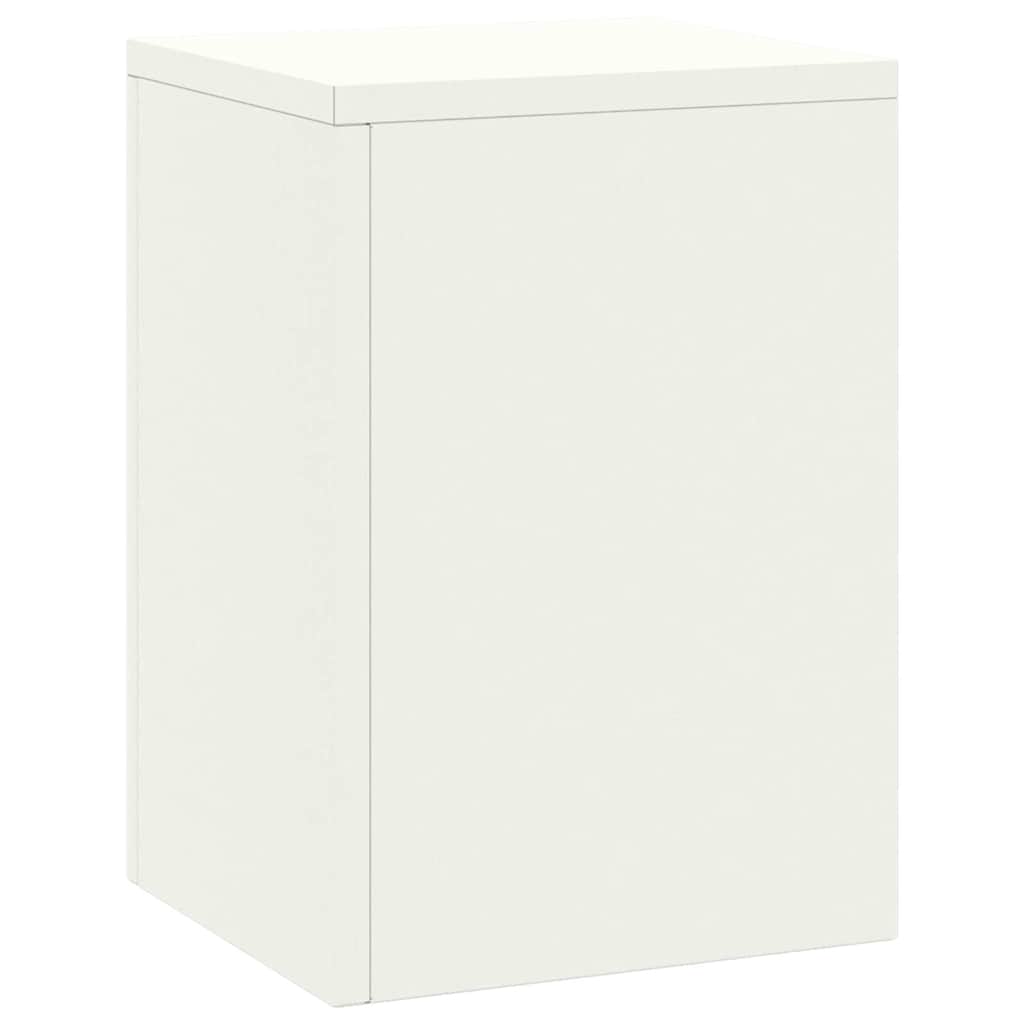 Supporti per piante 2 pcs Bianco 24 x 24 x 35 cm Acciaio