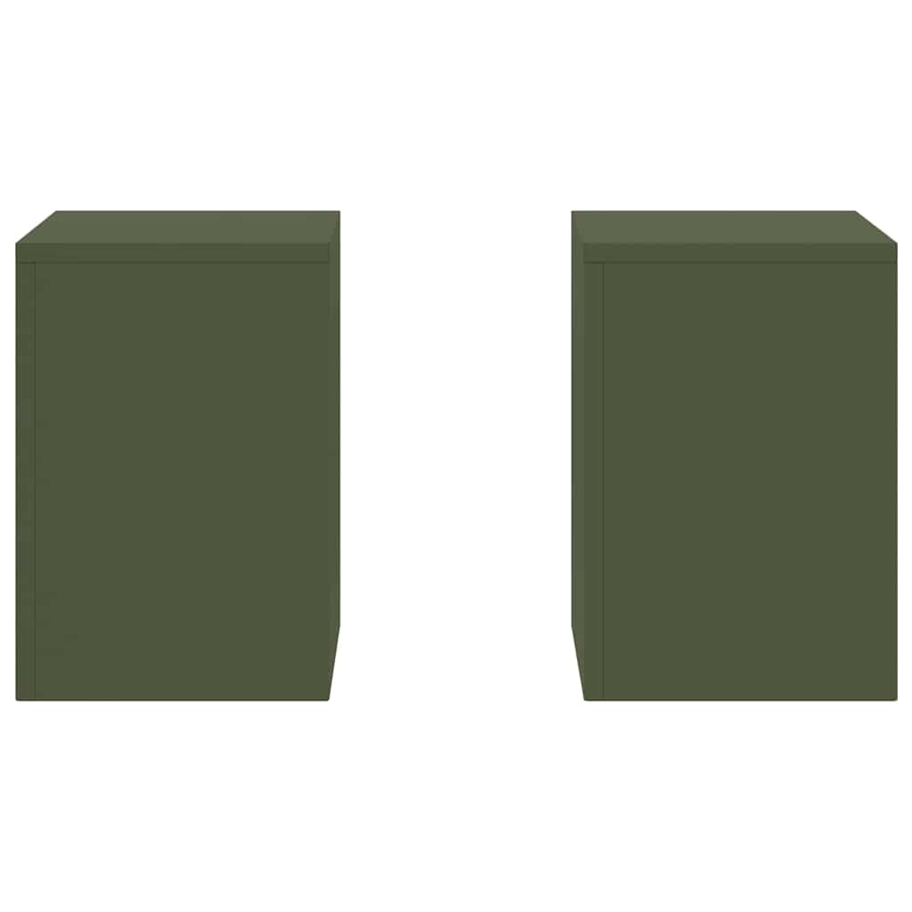 Supporti per piante 2 pcs Oliver verde 24 x 24 x 35 cm Acciaio