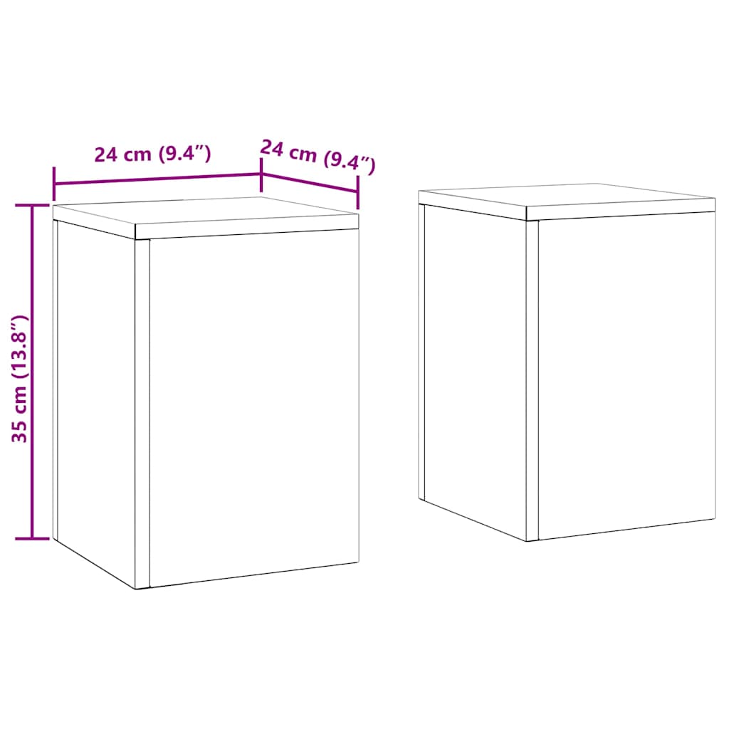 Supporti per piante 2 pcs Argento 24 x 24 x 35 cm