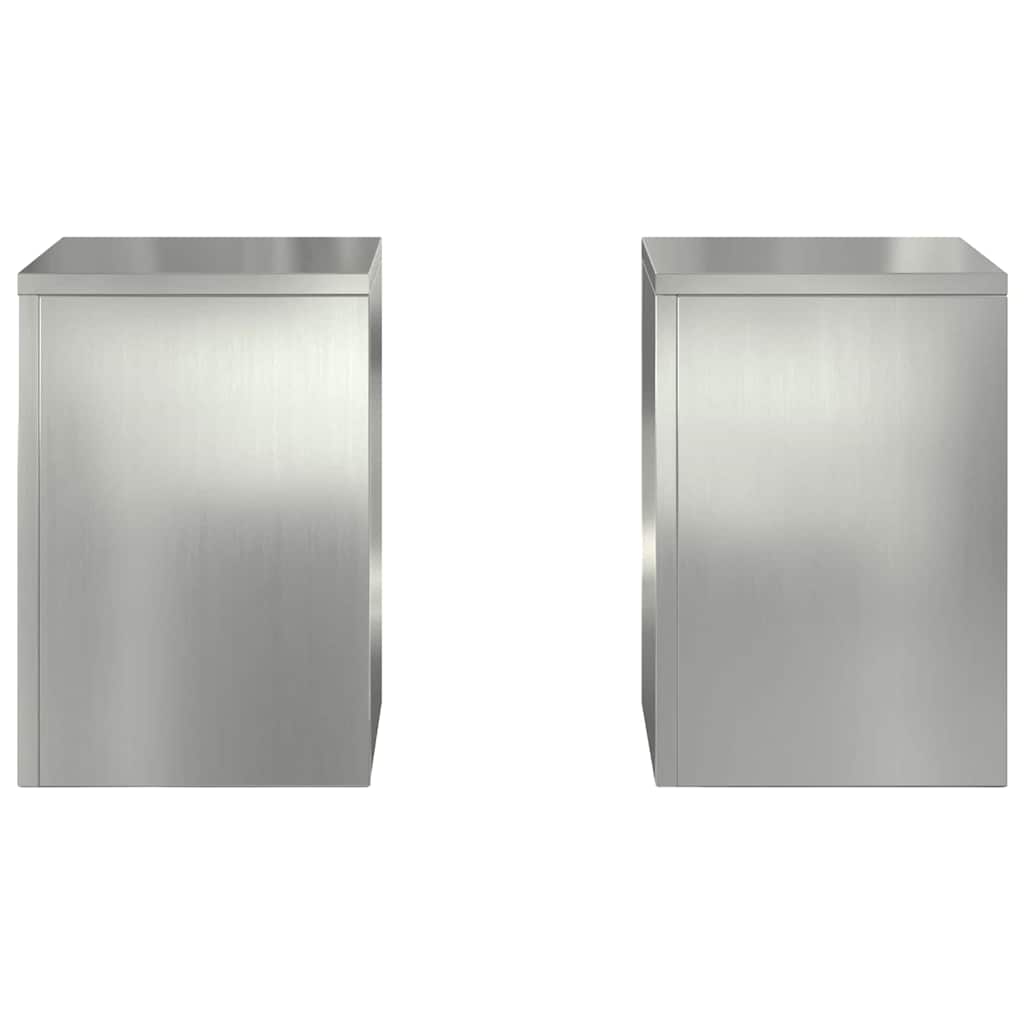 Supporti per piante 2 pcs Argento 24 x 24 x 35 cm