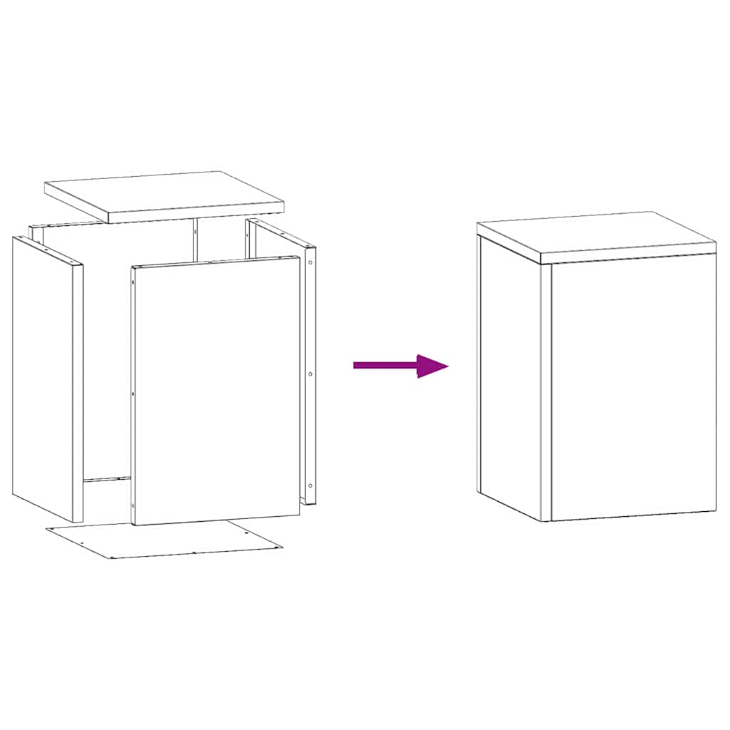 Supporti per piante 2 pcs Ruggine 24 x 24 x 35 cm