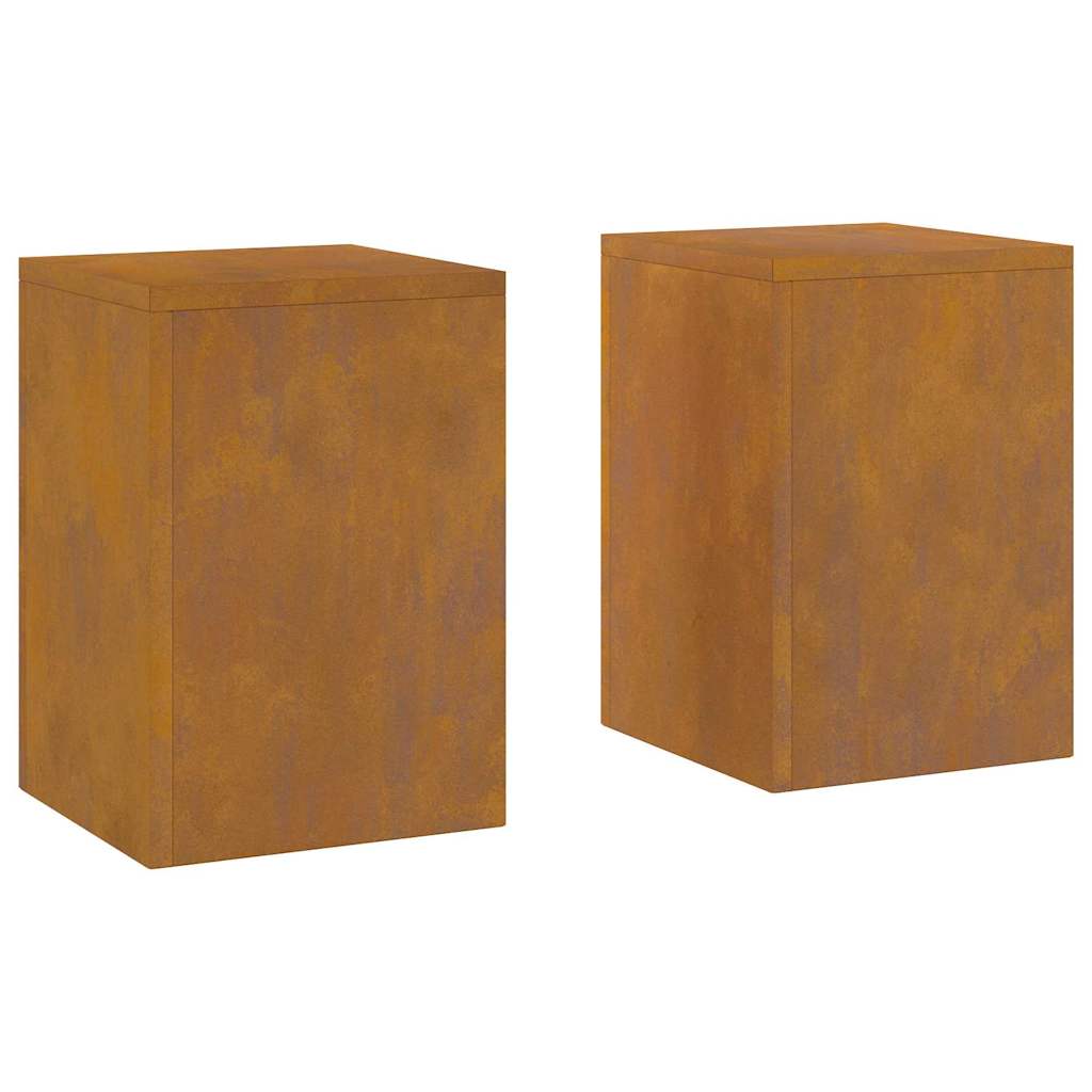 Supporti per piante 2 pcs Ruggine 24 x 24 x 35 cm