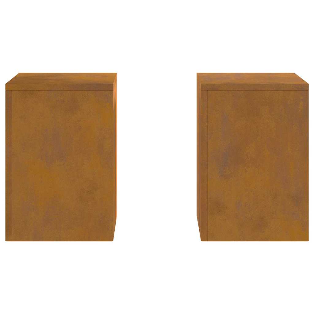 Supporti per piante 2 pcs Ruggine 24 x 24 x 35 cm