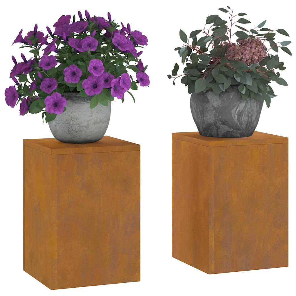 Supporti per piante 2 pcs Ruggine 24 x 24 x 35 cm