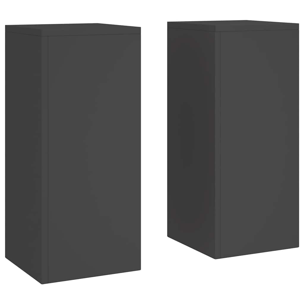 Supporti per piante 2 pcs Nero 24 x 24 x 55 cm Acciaio