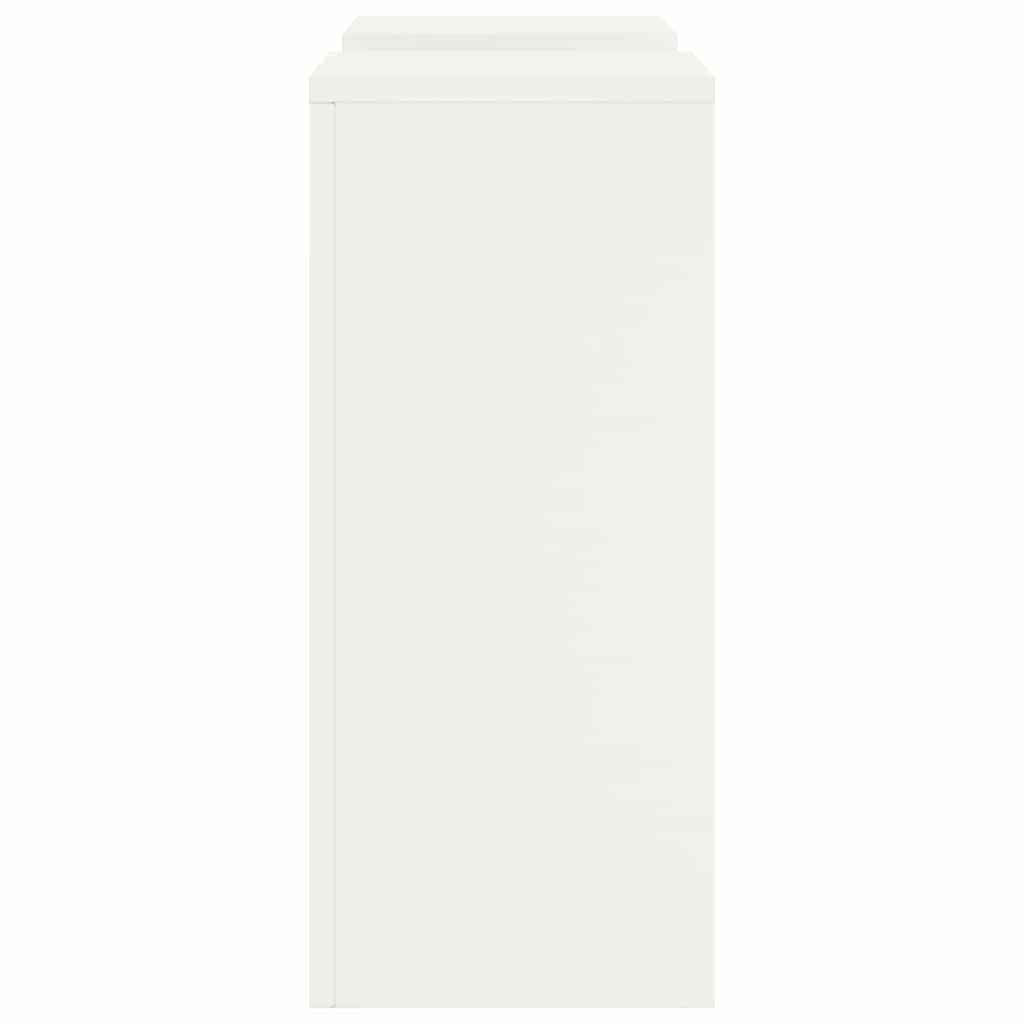 Supporti per piante 2 pcs Bianco 24 x 24 x 55 cm Acciaio