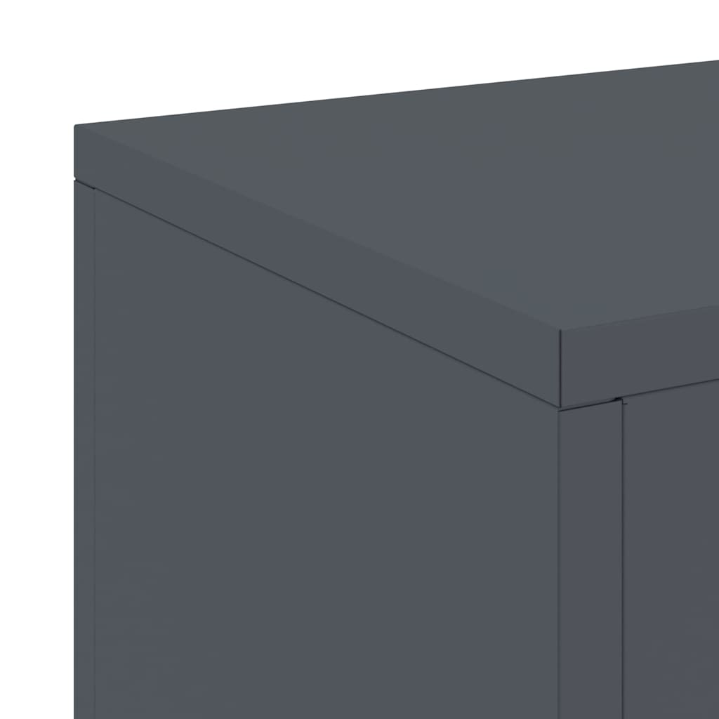 Supporti per piante 2 pcs Antracite 24 x 24 x 55 cm Acciaio