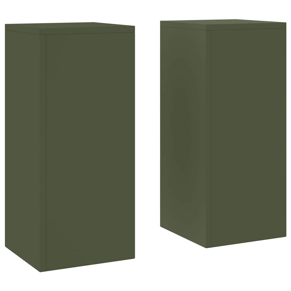 Supporti per piante 2 pcs Oliver verde 24 x 24 x 55 cm Acciaio