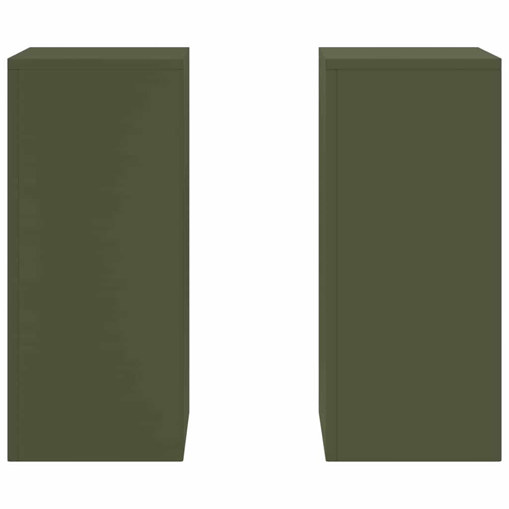 Supporti per piante 2 pcs Oliver verde 24 x 24 x 55 cm Acciaio