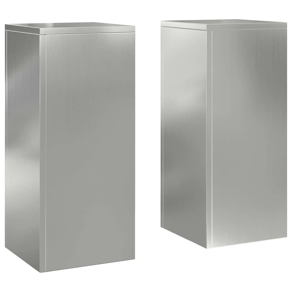 Supporti per piante 2 pcs Argento 24 x 24 x 55 cm