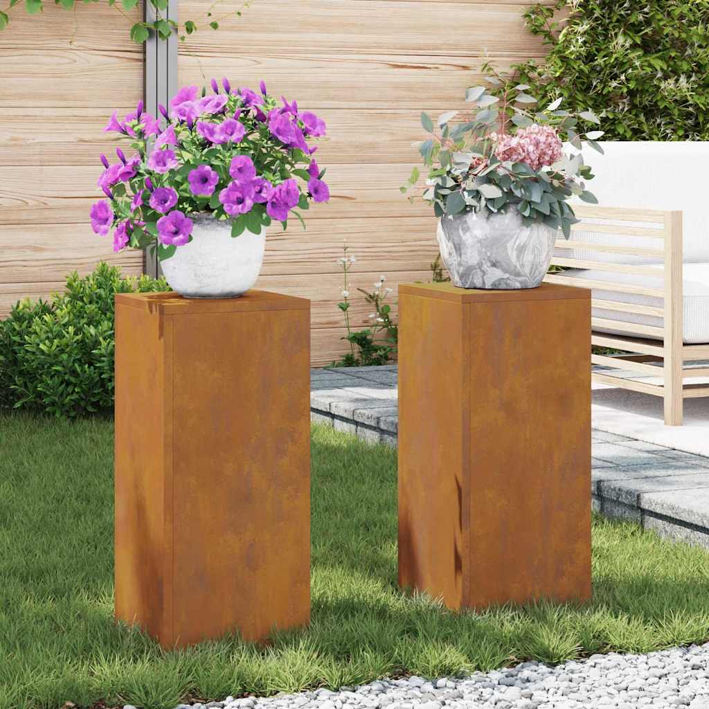 Supporti per piante 2 pcs Ruggine 24 x 24 x 55 cm