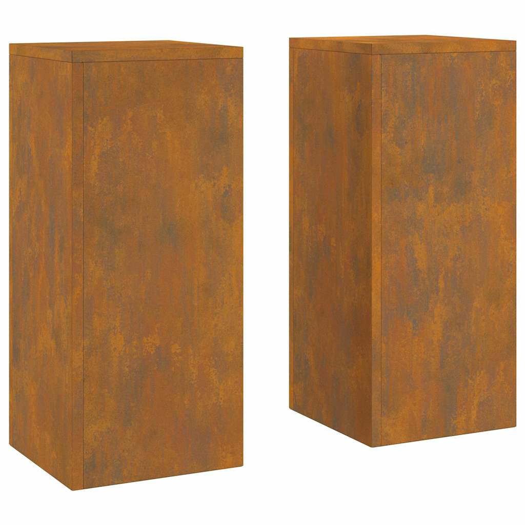 Supporti per piante 2 pcs Ruggine 24 x 24 x 55 cm