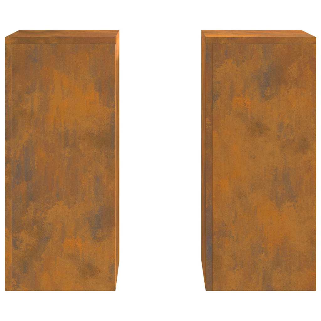 Supporti per piante 2 pcs Ruggine 24 x 24 x 55 cm