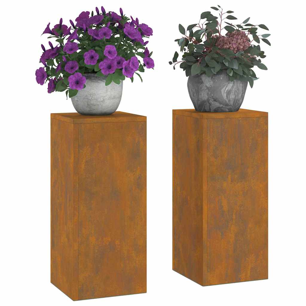 Supporti per piante 2 pcs Ruggine 24 x 24 x 55 cm