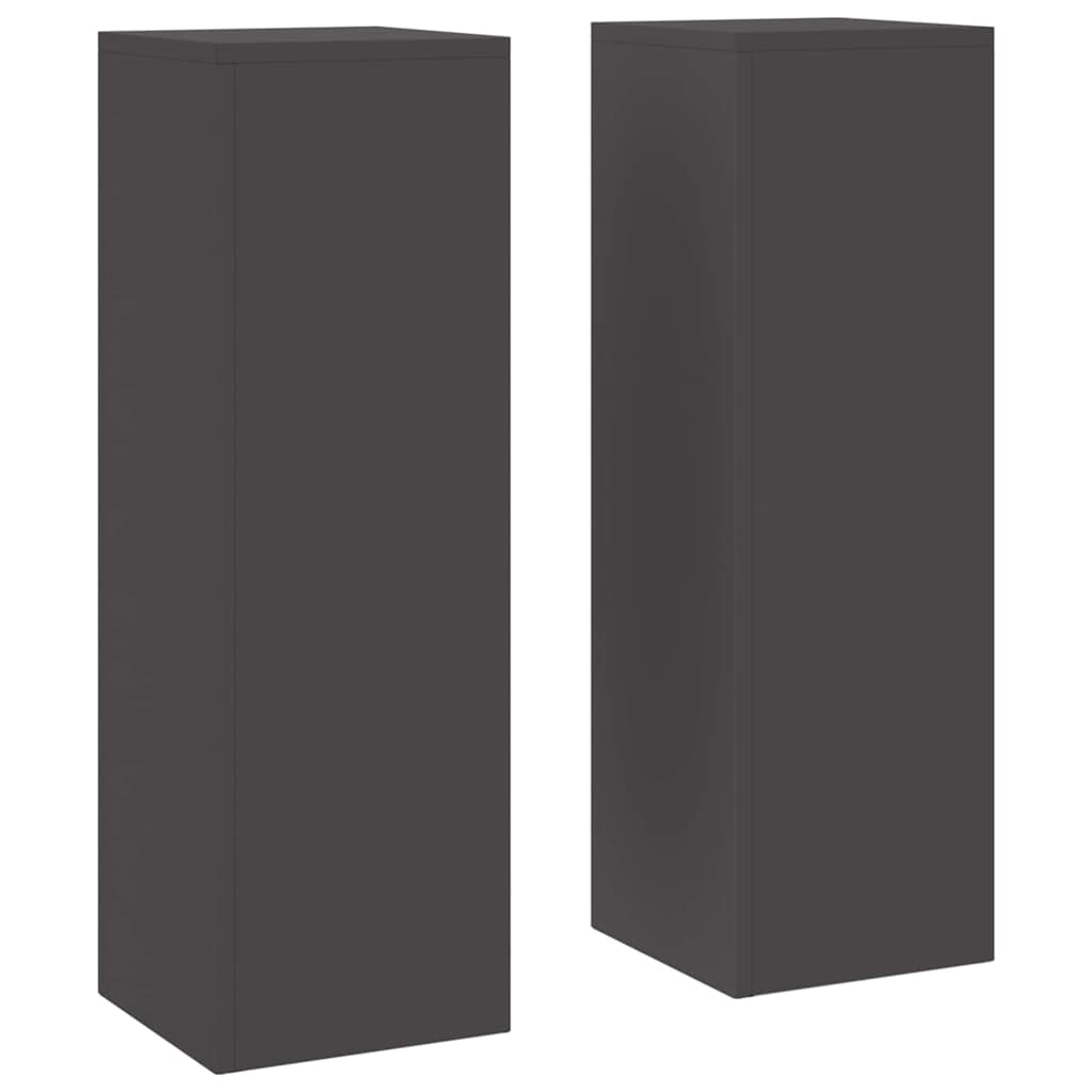 Supporti per piante 2 pcs Nero 24 x 24 x 75 cm Acciaio