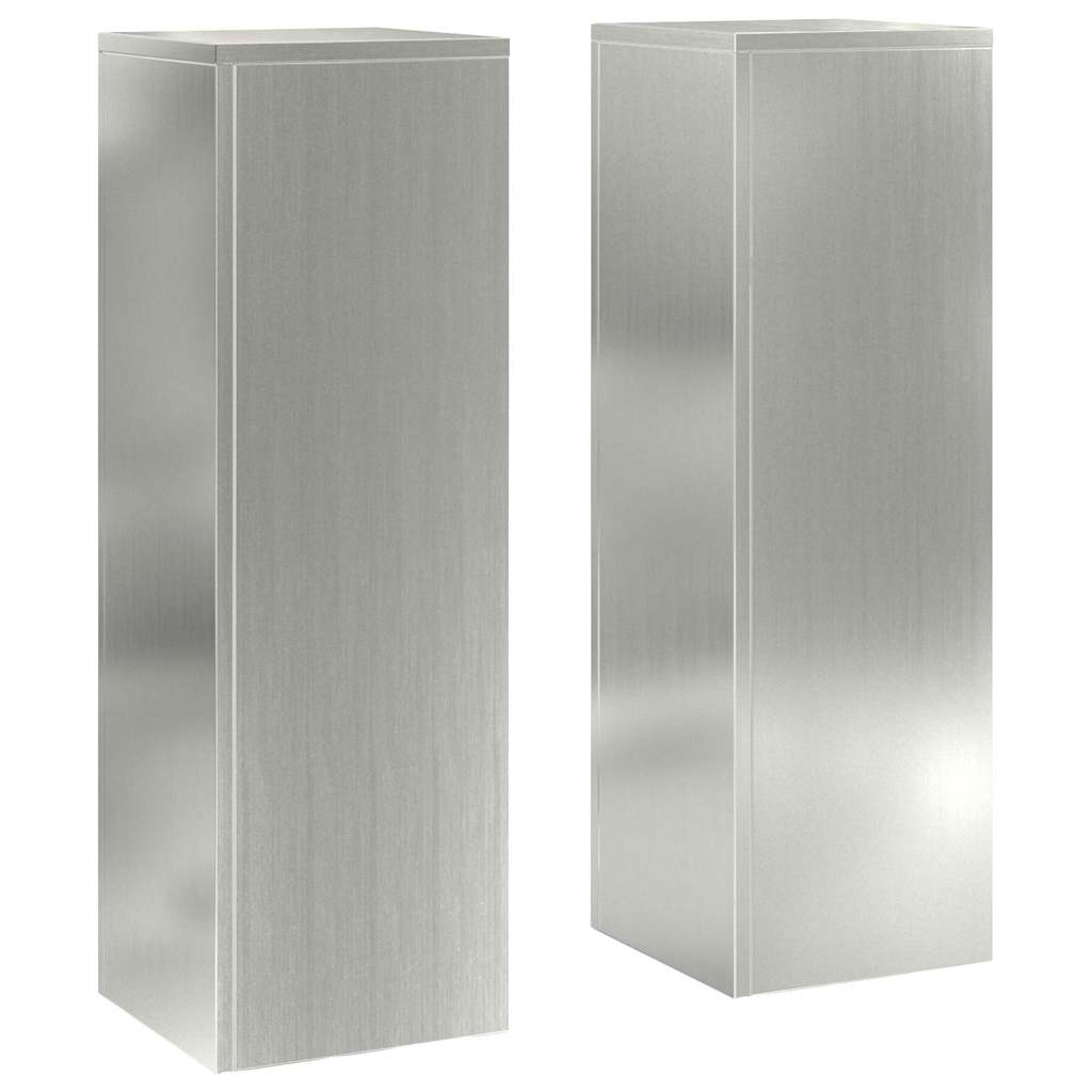 Supporti per piante 2 pcs Argento 24 x 24 x 75 cm