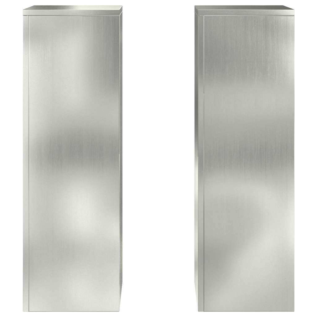 Supporti per piante 2 pcs Argento 24 x 24 x 75 cm