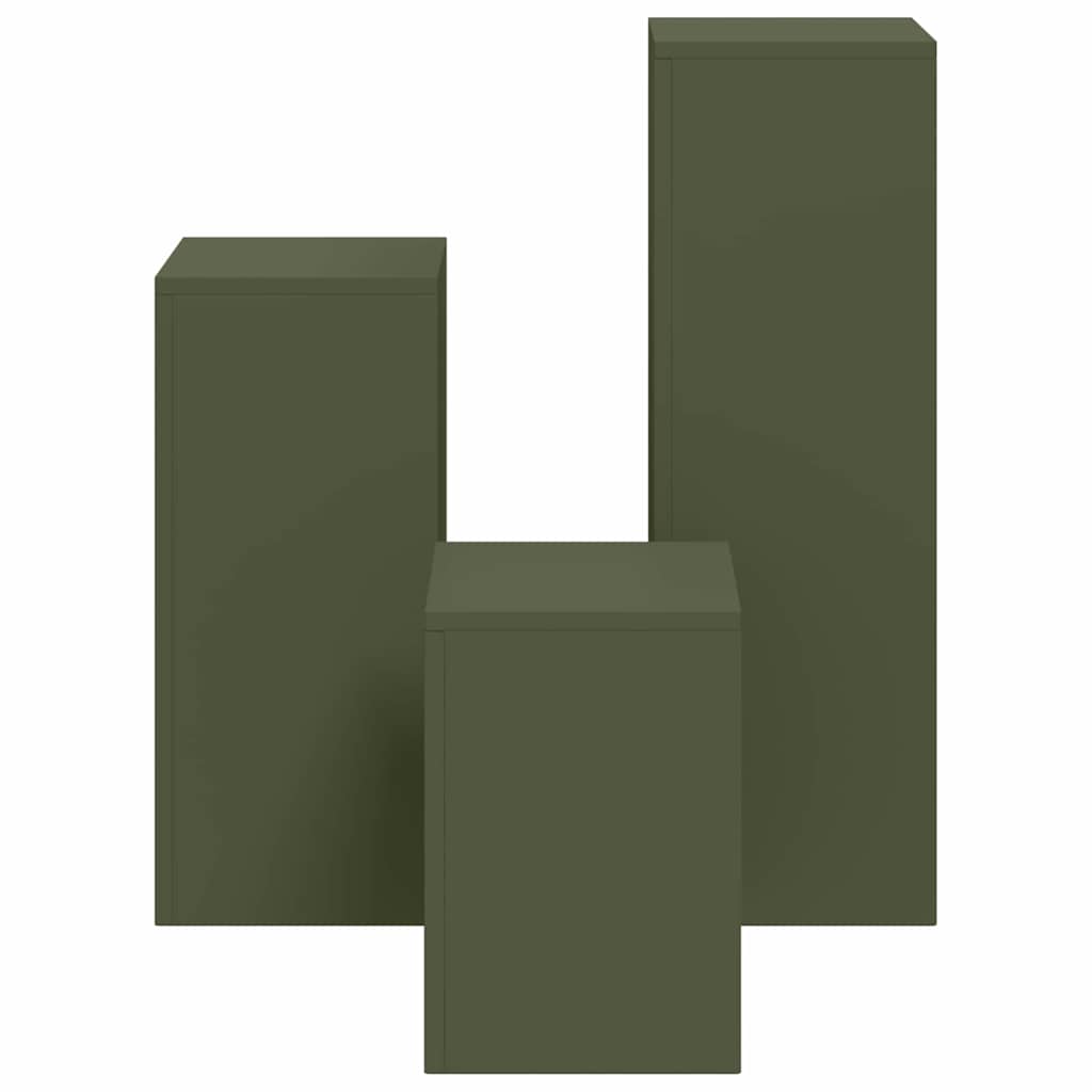 Supporti per piante 3 pcs Oliver verde 24 x 24 x 75 cm Acciaio