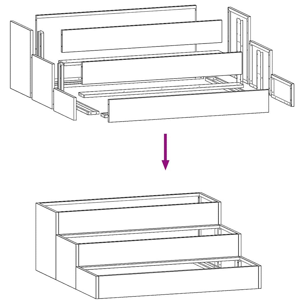 Vaso da giardino Nero 90 x 90 x 35 cm Acciaio