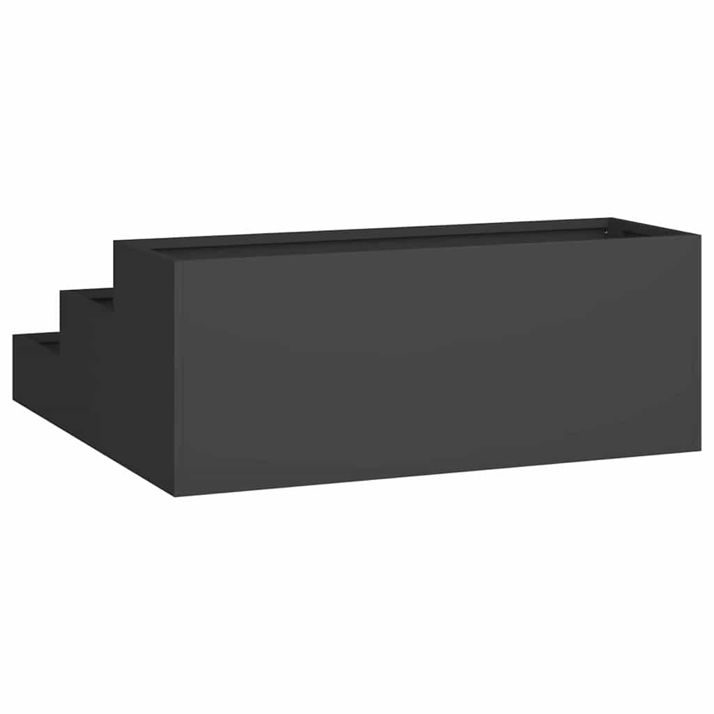 Vaso da giardino Nero 90 x 90 x 35 cm Acciaio